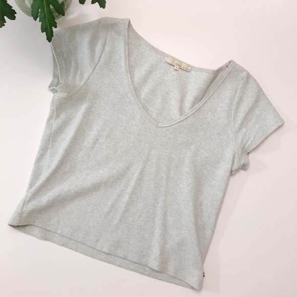 Monk and Lou Heathered Light Blue/Grey Fitted Tee Medium - Picture 1 of 2